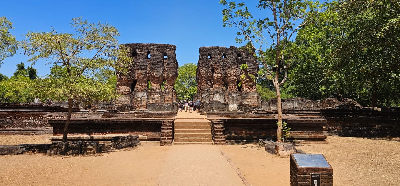 The ruined royal palace at Polonnaruwa, Sri Lanka
